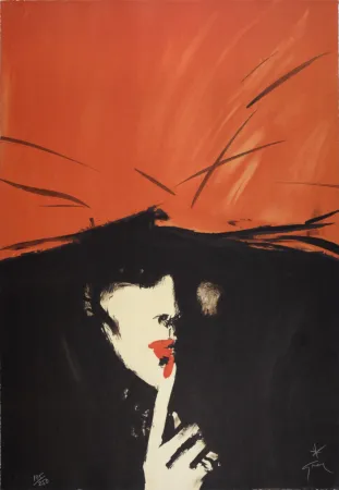 Литография Gruau - Le secret, 1987 - Hand-signed!