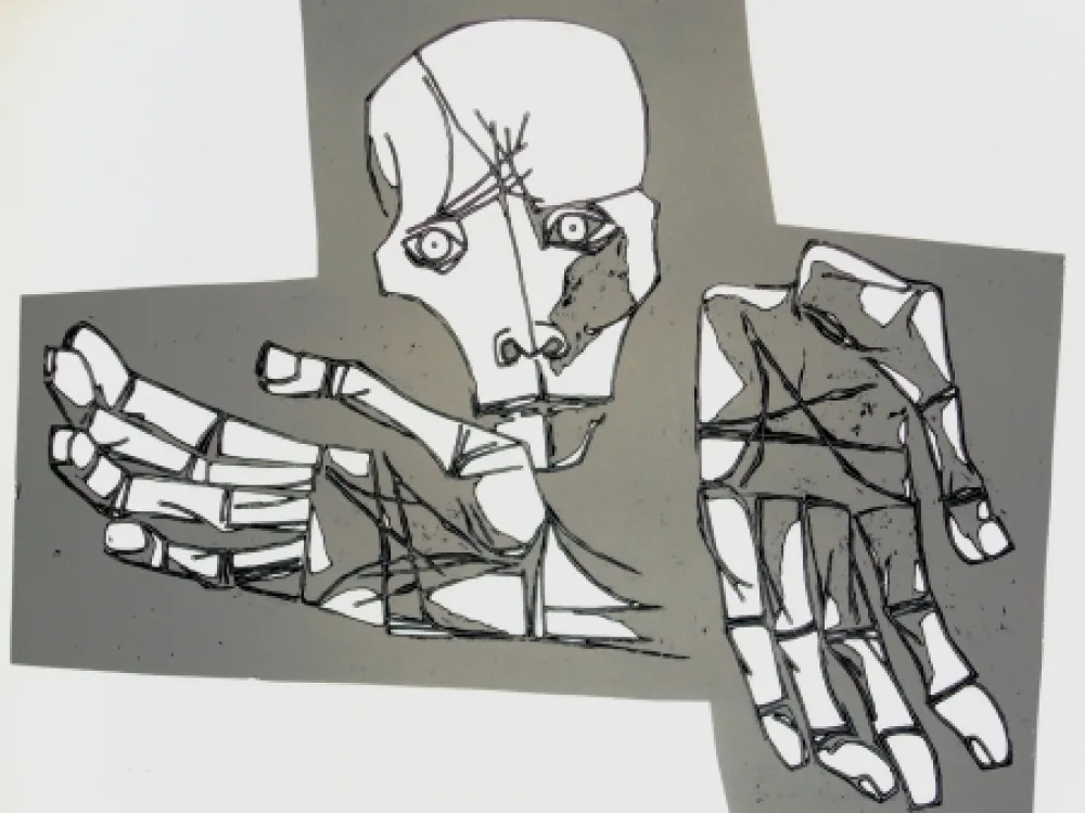 Гравюра Guayasamin - Las manos desoladas