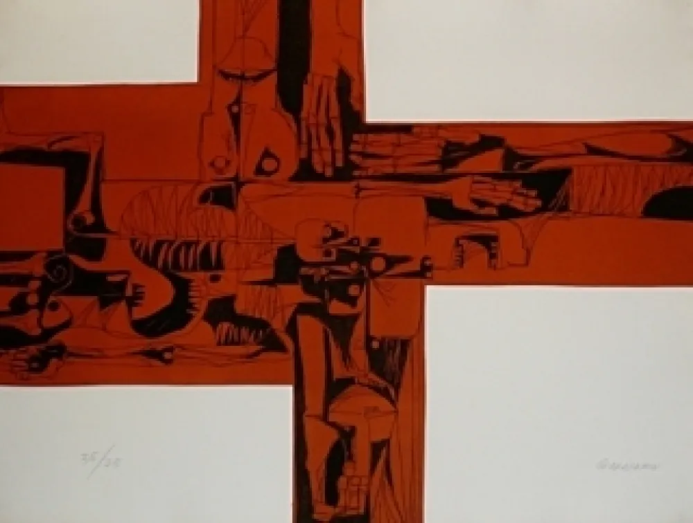 Гравюра Guayasamin - Lidice 2