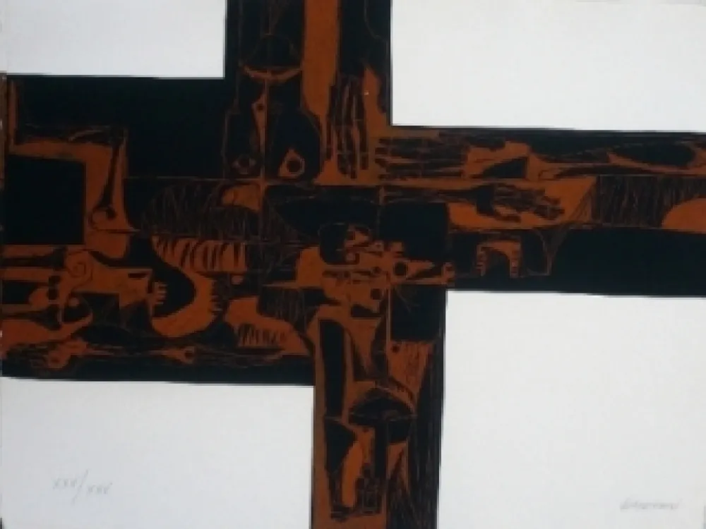 Гравюра Guayasamin - Lidice 2 variante