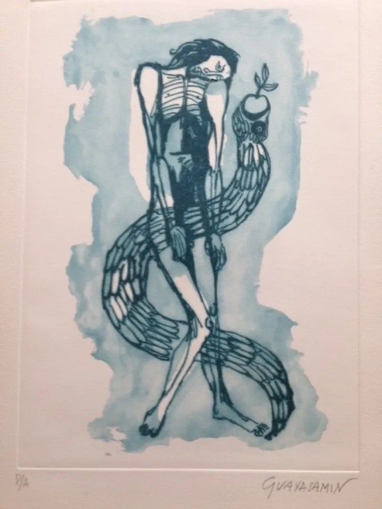 Офорт Guayasamin - Serpiente del Paraíso