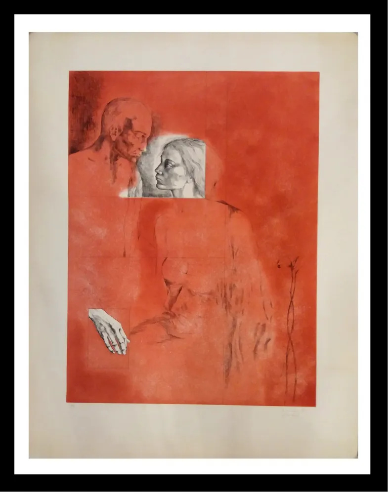 Гравюра Gudiol - Retrato