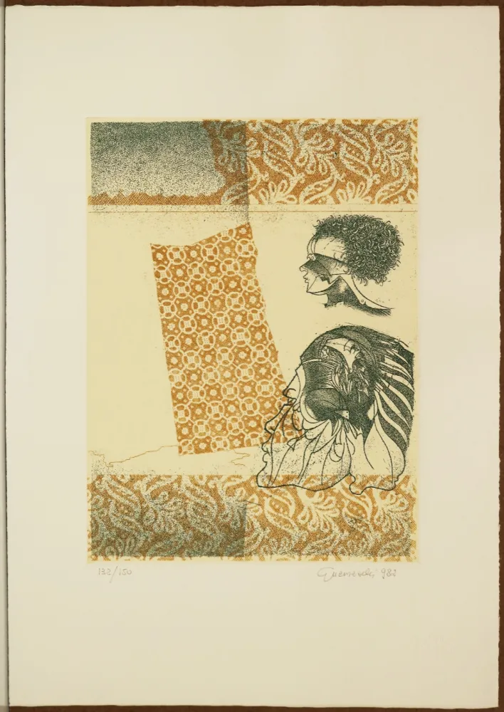 Офорт Guerreschi - Il tessuto