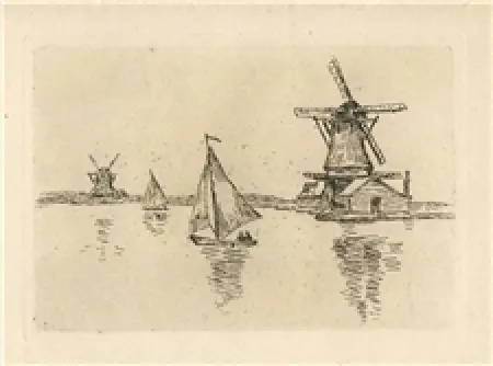 Гравюра Guillaumin - En Hollande