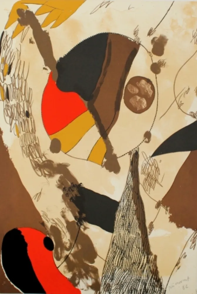 Литография Guinovart - Com a cap