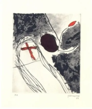 Гравюра Guinovart - Creu terme