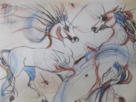 Гравюра Guiny - Les chevaux de Jupiter