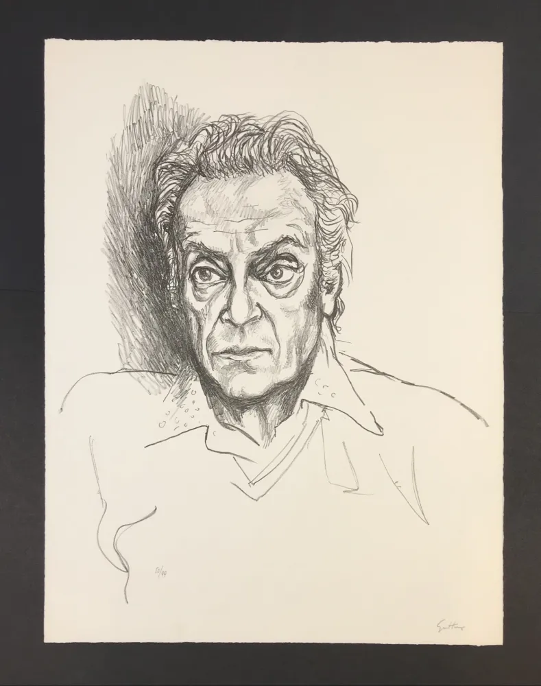 Литография Guttuso - Autoritratto