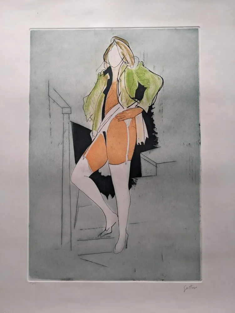 Офорт И Аквитанта Guttuso - Calze Bianche / White Socks