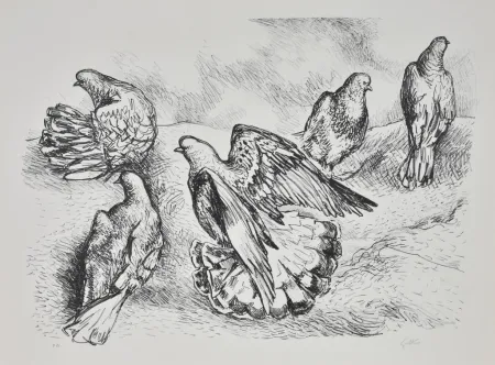 Литография Guttuso - Colombe