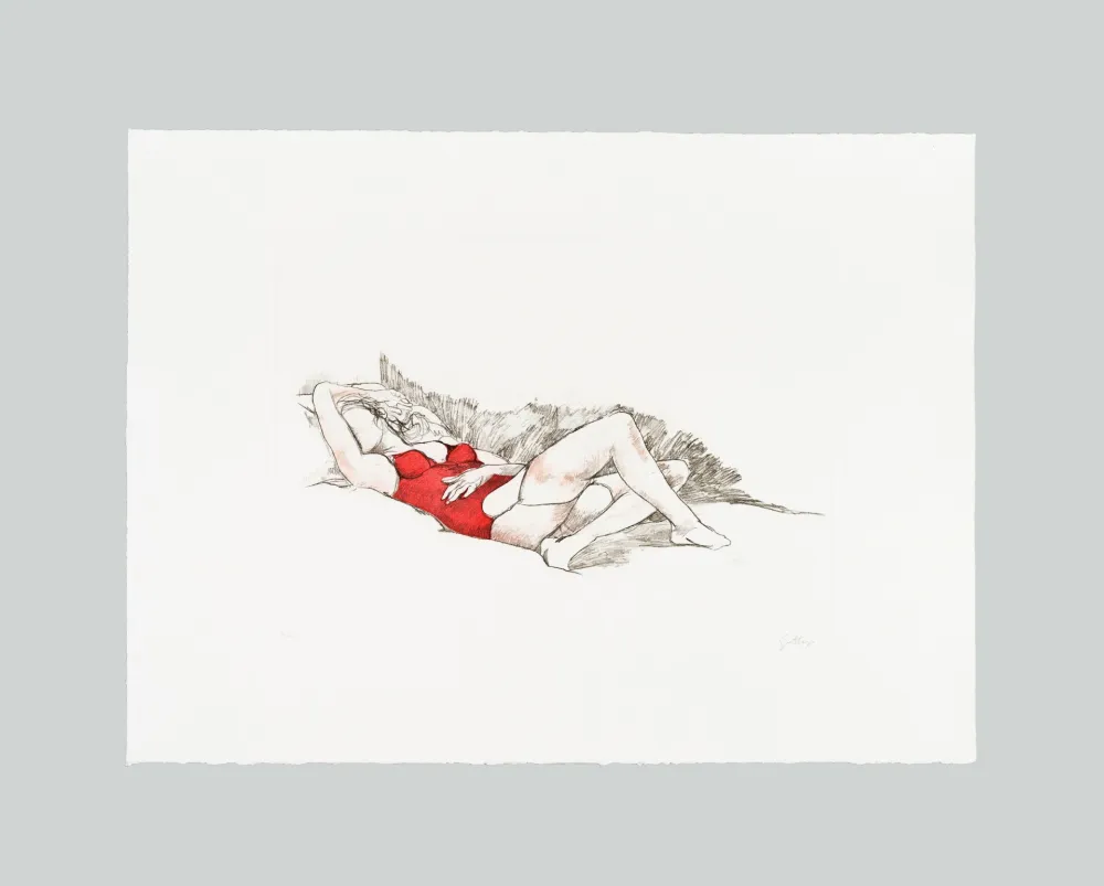 Офорт И Аквитанта Guttuso - L'amante