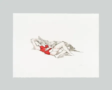 Офорт И Аквитанта Guttuso - L'amante