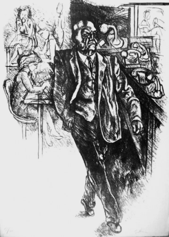 Литография Guttuso - L'industriale