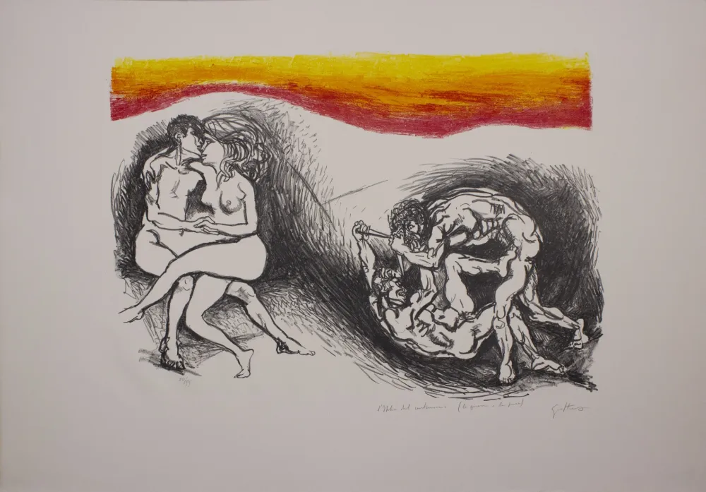 Литография Guttuso - L'Italia del centenario