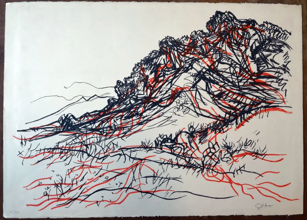 Литография Guttuso - Portella delle Ginestre