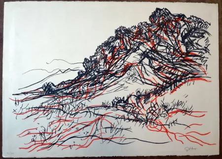 Литография Guttuso - Portella delle Ginestre