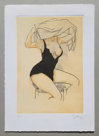 Офорт И Аквитанта Guttuso - Verso sera