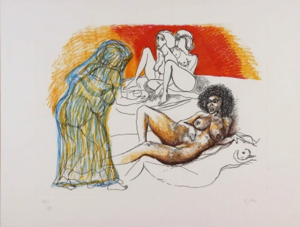 Офорт И Аквитанта Guttuso - Zefis a Usbek