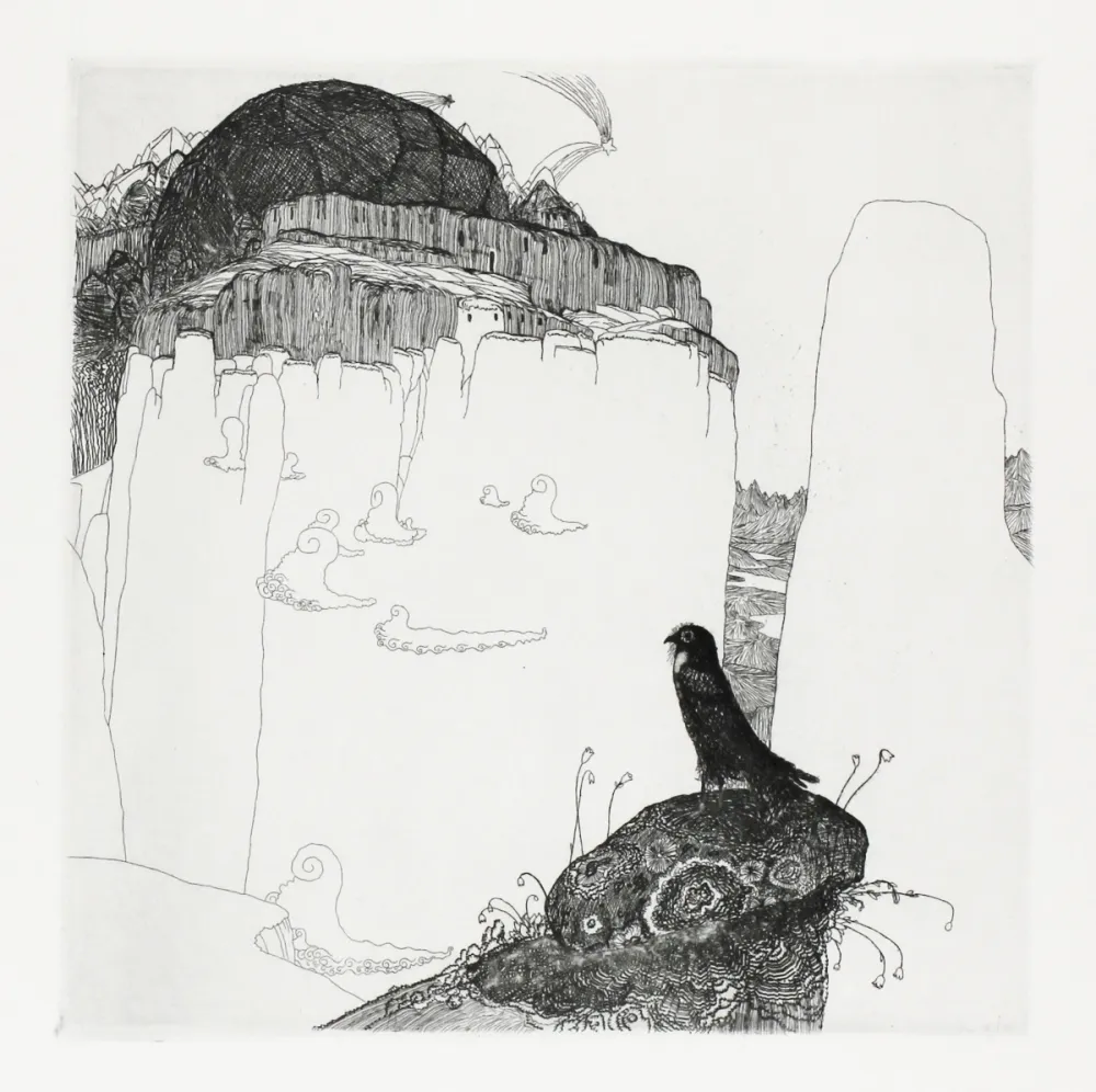 Гравюра Hablik - Turmfalke (Kestrel)