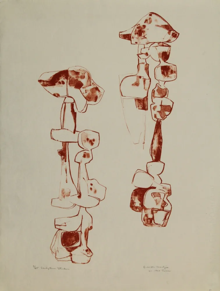 Литография Hadzi - Sculpture Studies