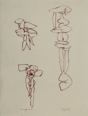 Литография Hadzi - Sculpture Studies