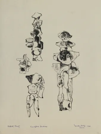 Литография Hadzi - Sculpture Studies