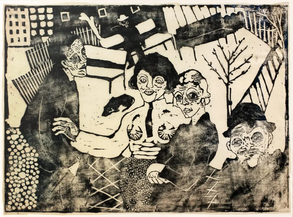 Гравюра На Дереве Hamerschlag - Im Hof (At the courtyard)