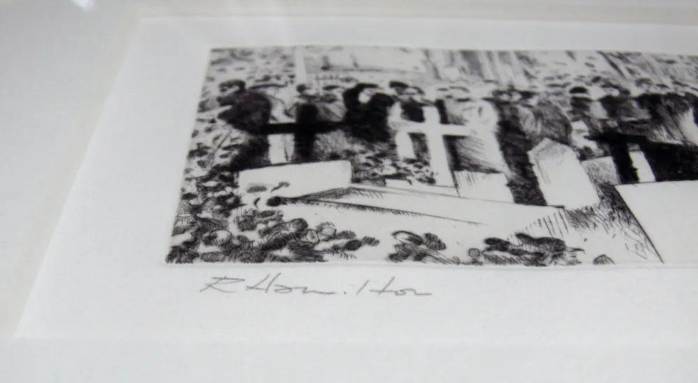 Офорт Hamilton - With unfeigned regret (Illustration for James Joyce’s ‘Ulysses’, 1989)