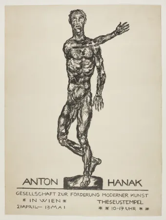 Литография Hanak - Anton Hanak (Der brennende Mensch - The burning man)