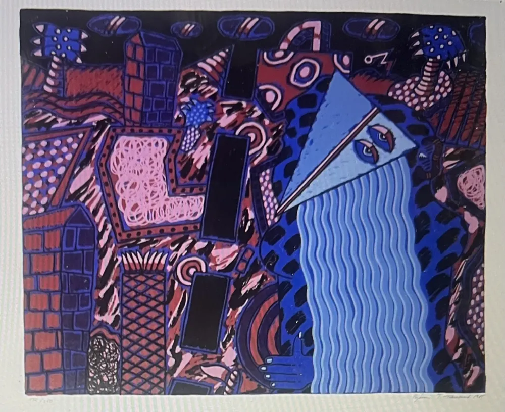 Нет Никаких Технических Hansen - Composition abstraite, sérigraphie signée, 1985