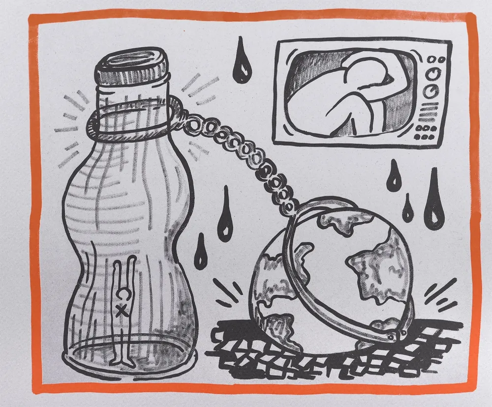 Литография Haring - Against all Odds, 1990