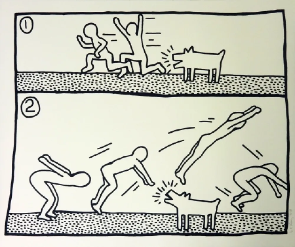 Сериграфия Haring - Blueprint #12