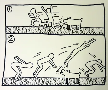 Сериграфия Haring - Blueprint #12