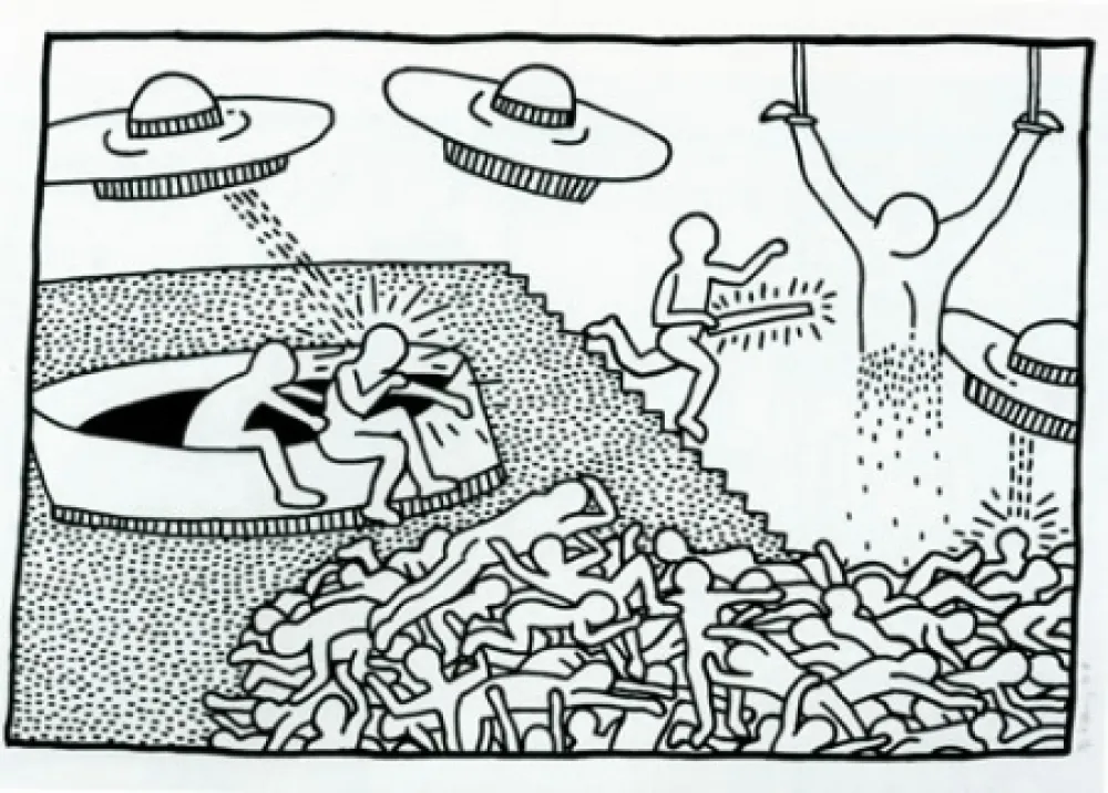 Литография Haring - Blueprint Drawing #2