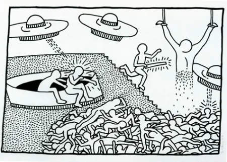 Литография Haring - Blueprint Drawing #2