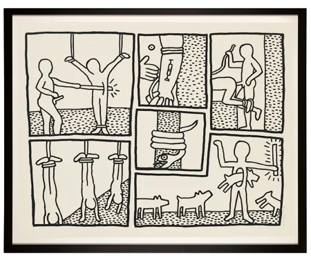 Сериграфия Haring - Blueprint Drawing #5, 1990  