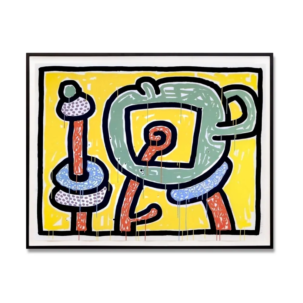 Сериграфия Haring - Flowers III, 1990