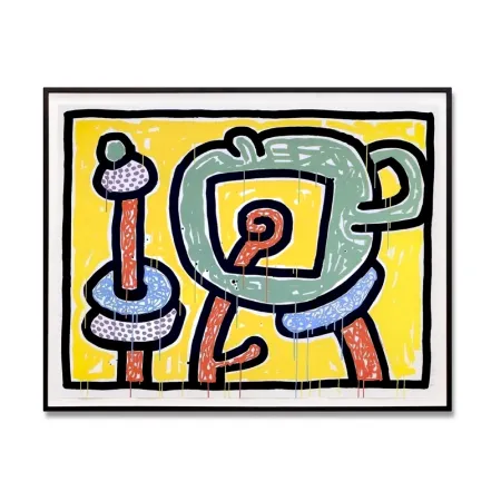 Сериграфия Haring - Flowers III, 1990