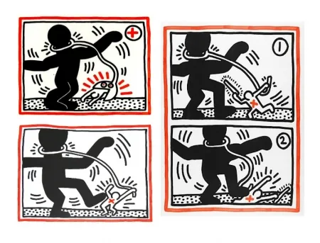 Сериграфия Haring - Free South Africa Series, set of 3