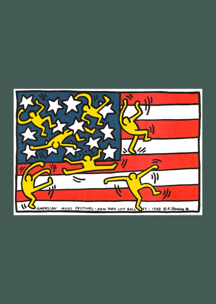 Литография Haring - Keith Haring: 'New York City Ballet' 1988 Offset-lithograph