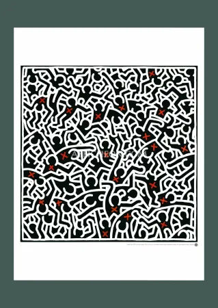 Литография Haring - Keith Haring: 'Untitled (April 1985)' 1999 Offset-lithograph