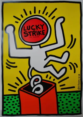 Сериграфия Haring - Lucky Strike, 1987