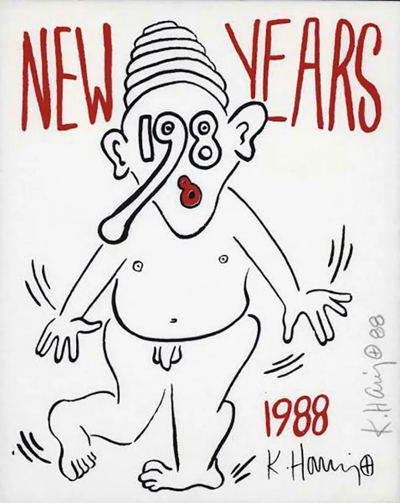Сериграфия Haring - New Years Baby