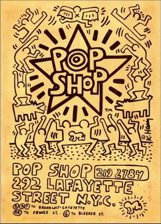 Нет Никаких Технических Haring - Original Illustration for Pop Shop Poster III