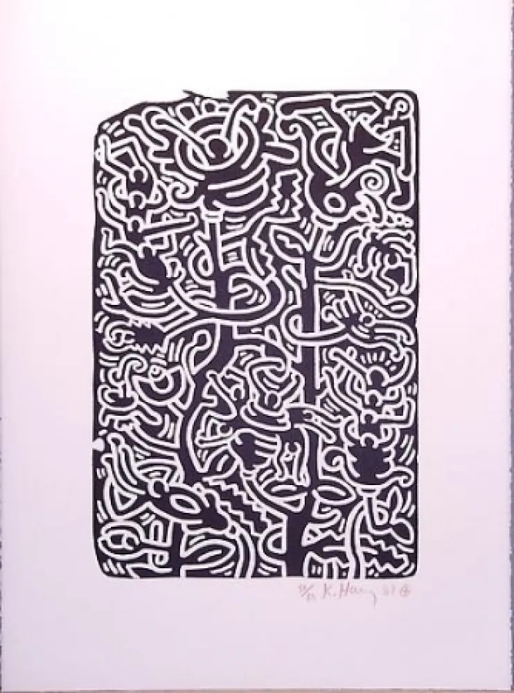 Литография Haring - Stones 4
