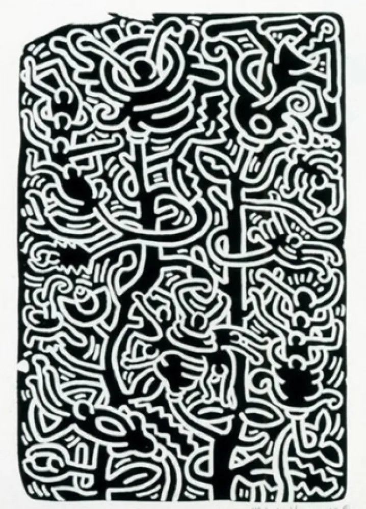 Литография Haring - Stones 4