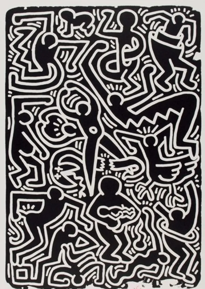 Литография Haring - Stones 5, from 5 works: stones.