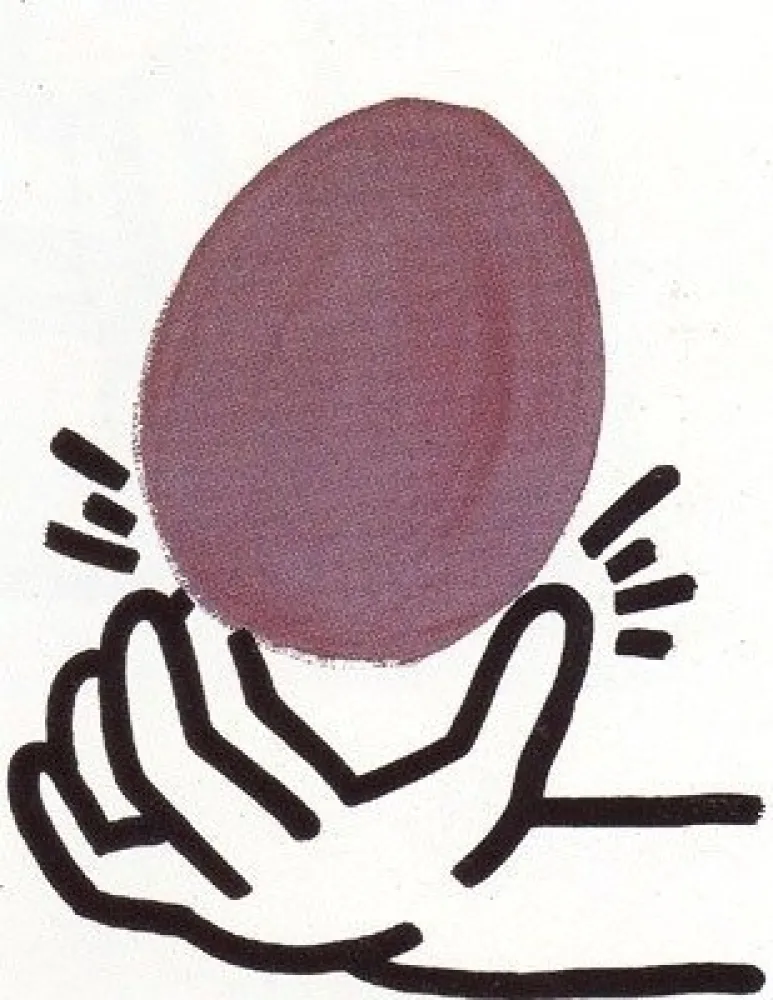 Литография Haring -  Story of Red & Blue #20