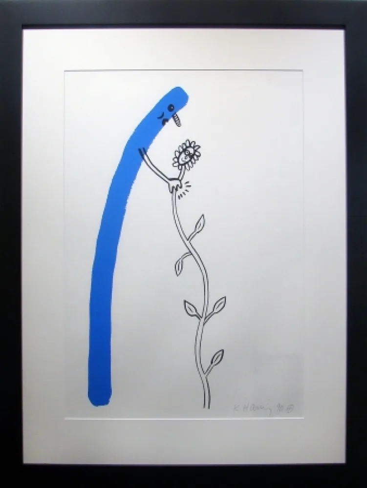 Литография Haring - The Story of Red &Blue #12