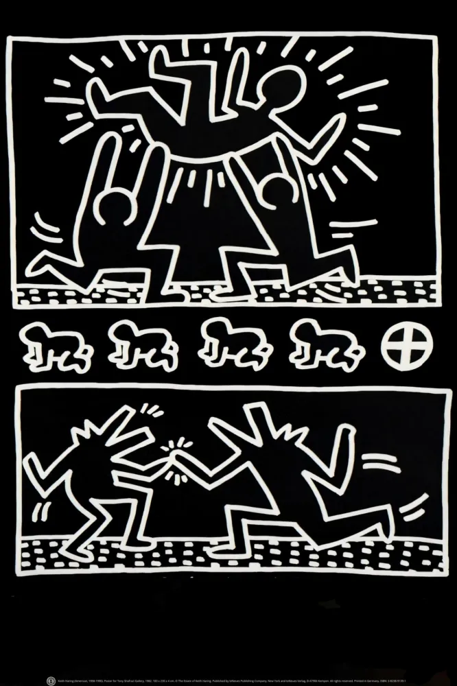 Сериграфия Haring - Tony Shafrazi Poster